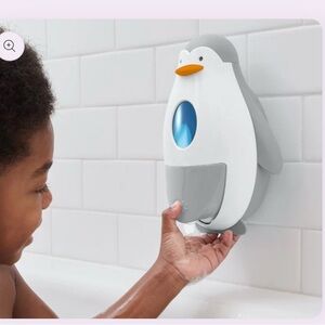Penguin BLUE And WHITE  Soap or hand sanitizer Dispenser for Kids